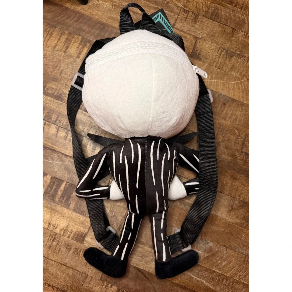Disney Jack Skellington Plush Backpack Nightmare Before Christmas 15 Inch NWT - Picture 2 of 6